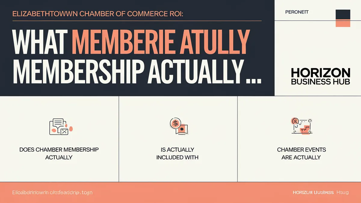 Elizabethtown Chamber of Commerce ROI: What Membership Actually Returns