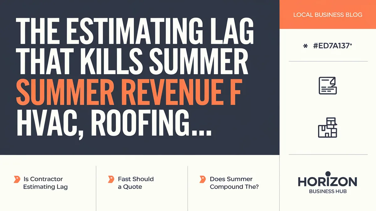 The Estimating Lag That Kills Summer Revenue for HVAC, Roofing, and Plumbing
