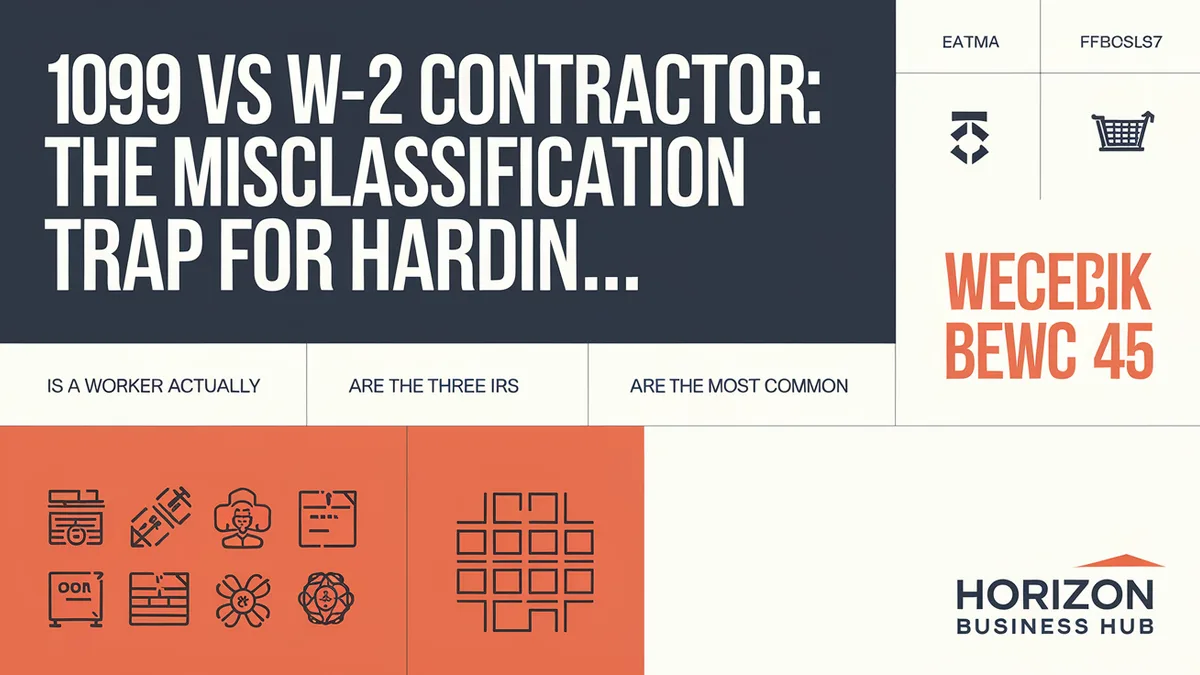 1099 vs W-2 Contractor: The Misclassification Trap for Hardin County KY Contractors