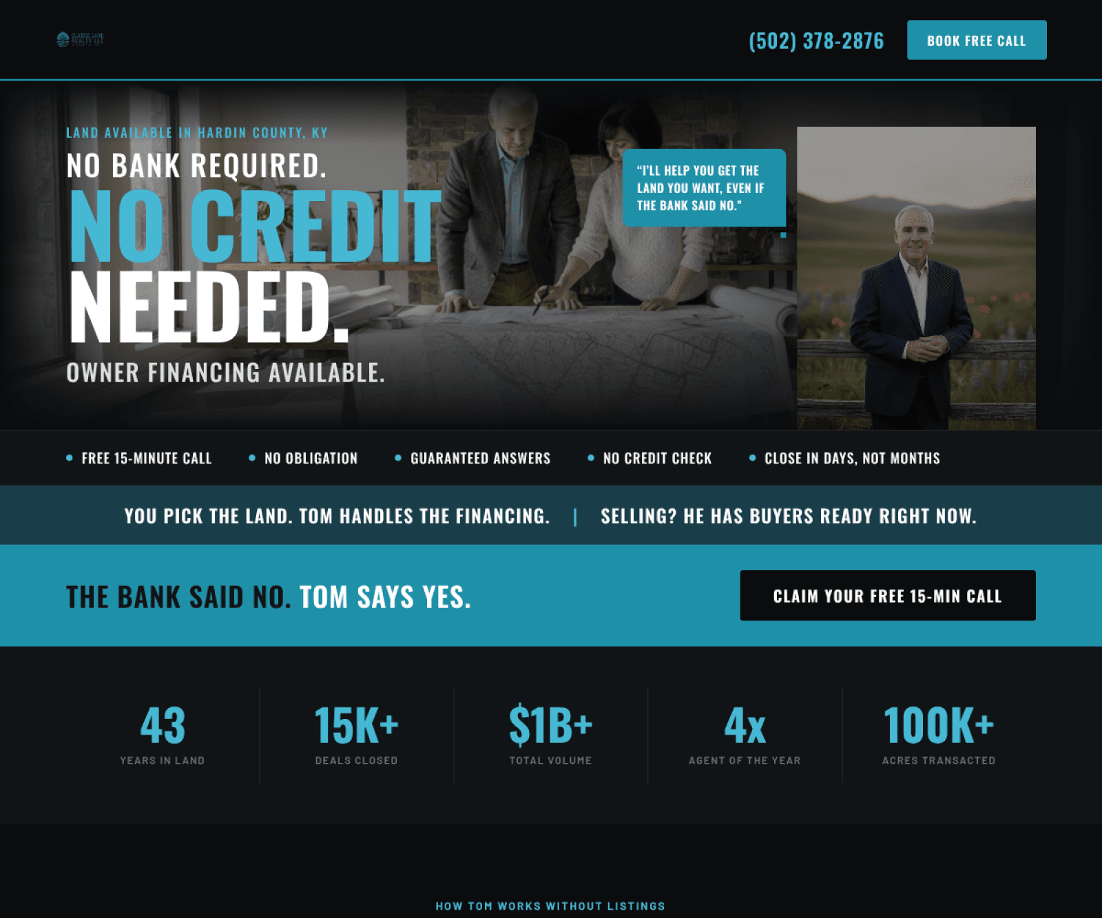 Classic Land Realty website screenshot