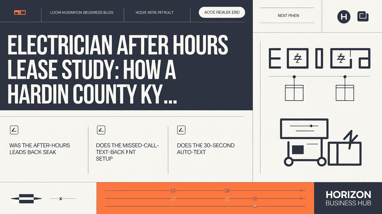 Electrician After Hours Leads Case Study: How a Hardin County KY Electrician Reclaimed 30 Leads with Missed Call Text Back
